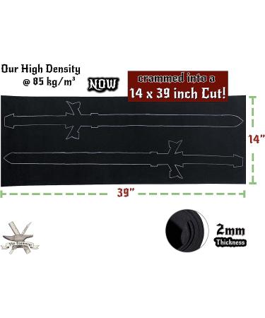 EVA Foam Cosplay Sheet - 2mm Thickness Black/White - 14x39 - Ultra High Density 85 kg/m3 - The Foamory - Buy Online on GoSupps.com