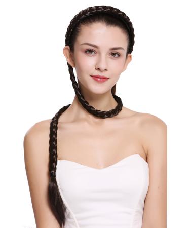 WIG ME UP - N1038-6 Hairpiece braid on headband braided super long traditional brown 95 cm medium brown (6)