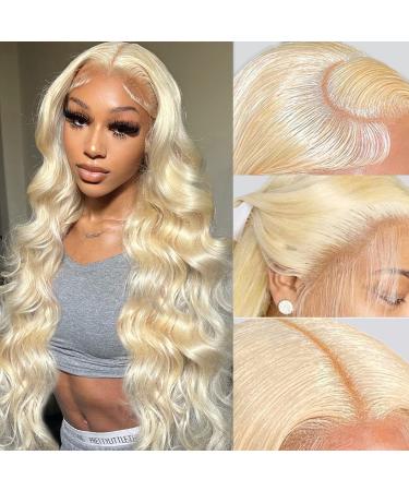 ALot 613 Lace Front Wig Human Hair  13x6 Transparent 613 HD Lace Frontal Wig - Blonde Lace Front Wigs Human Hair for Women 12A Body Wave Human Hair Wig Can Be Dyed 150% Density (20 inch) 20 Inch 13x6 Body Wave