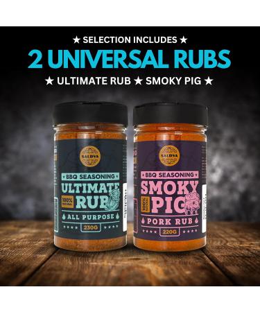 S lection classique d'assaisonnements pour barbecue de qualit sup rieure Holy Cow Angel's Wings Smoky Pig Ultimate Rub BBQ Rubs | Paquet de 4 | 100% Naturel | Excellent cadeau gourmand Pack de 4 : Classique - Buy Online on GoSupps.com