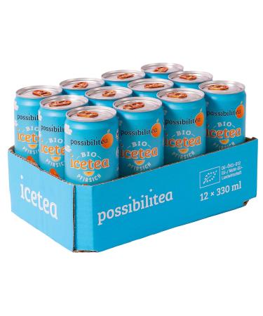 Buy Possibilitea Bio Iced Tea Peach - Organic Vegan & Climate Neutral (12 330ml) | Refreshing Cold Peach Tea with 3 Deposit - Buy Online on GoSupps.com