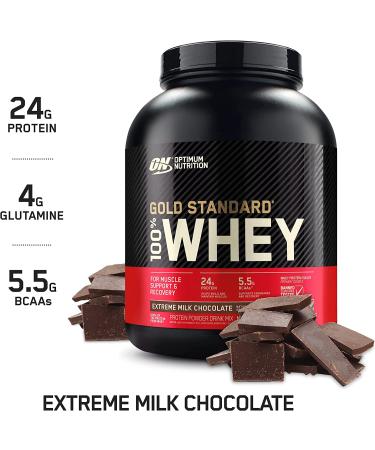 Optimum Nutrition Gold Standard 100% Whey Protein Powder - Extreme Milk Chocolate 5lb - Buy Online on GoSupps.com