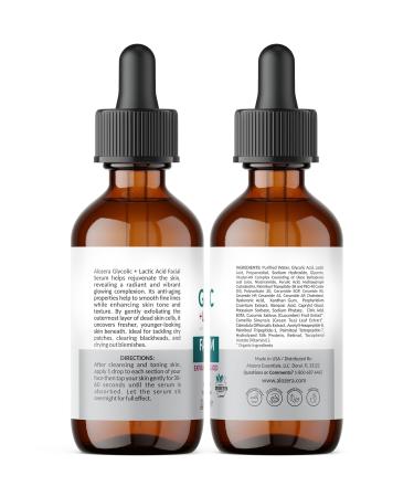Alozera AHA Serum for Face with Glycolic Acid & Lactic Acid AHA Exfoliating & Pore-Refining Treatment for Smoother Renewed Skin Concentrated Yet Gentle & Effective Night Time Serum - Buy Online on GoSupps.com