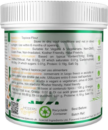 Tapioca Starch 1kg - Non-GMO Gluten Free Organic - Recyclable Container - Premium Quality - Buy Online on GoSupps.com