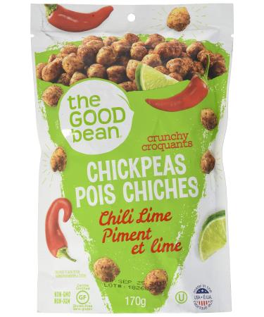 The Good Bean Chickpea Snacks, Smoky Chili/Lime, Gluten and Nut Free, 6 Ounce