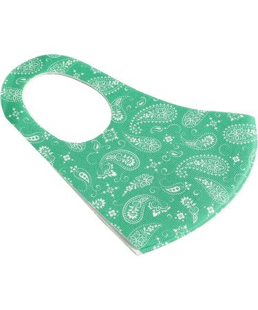 Komonee Paisley Face Mask - Washable & Reusable Cloth Mouth Cover for Men & Women - Dustproof & Ski Protection - Green - Buy Online on GoSupps.com