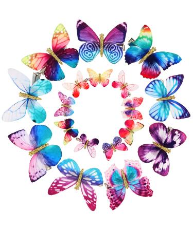 18 pieces butterfly hair clips glitter hair clips butterfly snaps hair clips for young women hair accessories (adorable styles) - Buy Online on GoSupps.com