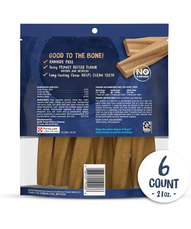 Purina Busy Bone Peanut Butter Flavor Chews for Small/Medium Breed Dogs - 6 ct. Made in USA Facilities - Buy Online on GoSupps.com