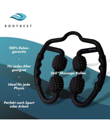 Bodyrest Muscle Massage Roller - Fascia Roller for Anti-Cellulite & Relaxation | Light Blue Self-Massage for Neck Shoulders Thighs & Legs - International Shipping - Buy Online on GoSupps.com