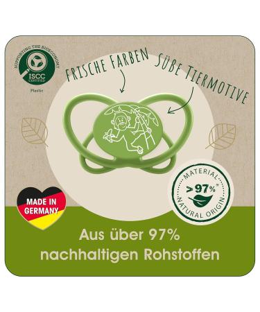 Nip Schnuller Green My Butterfly Pacifier - Sustainable Eco-Friendly Extra Flat Silicone for 0-6 Months - Buy Online on GoSupps.com