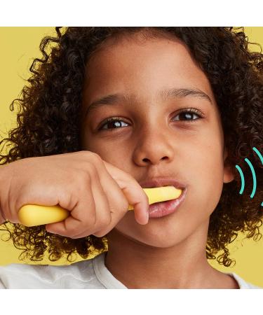 Quip Kids Smart Electric Toothbrush - Bluetooth Enabled, Small Head, Soft Bristles, Timer - Yellow - Buy Online on GoSupps.com