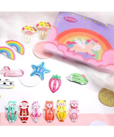 Funtopia 140 Pcs Colorful Metal Snap Hair Clips Barrettes for Women, Teens, Girls & Kids - No Slips | Hair Accessories - Buy Online on GoSupps.com