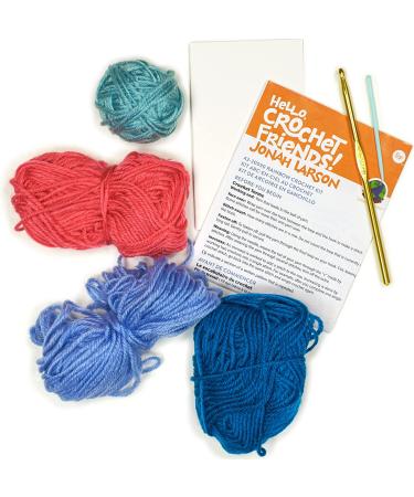 Boye Jonah's Hands Rainbow Crochet Kit - Beginner-Friendly Wall Decoration Set - 8 x 8 Finished Project - Multicolor - 5 Piece Set - Buy Online on GoSupps.com