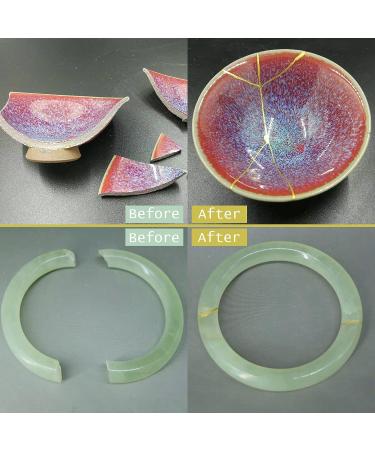 REALINN Kintsugi Repair Kit - Restore Ceramics with Gold Powder & Glue | DIY Gift Set with Practice Cups - Buy Online on GoSupps.com