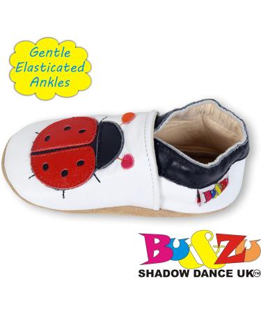 SHADOW DANCE UK Baby Boy Girl Shoes | Soft Sole Leather Toddler Winter Booties 18-24 Months | Ladybug Design - Buy Online on GoSupps.com