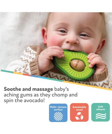 Nuby Avocado Teether | Easy Grip | BPA-Free | For 3+ Months - Buy Online on GoSupps.com