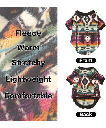 Yaodhaod Fleece Dog Sweater for Small Dogs - Ethnic Style Winter Clothing Ultra Soft Thermal Sweatshirt (M Multicolored) - Perfect for Cold Weather - Buy Online on GoSupps.com