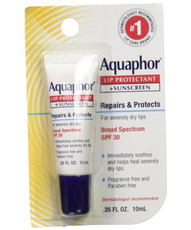 Aquaphor Lip Protectant SPF 30 - 3 Pack, 0.35 oz - Sunscreen Lip Balm - Buy Online on GoSupps.com