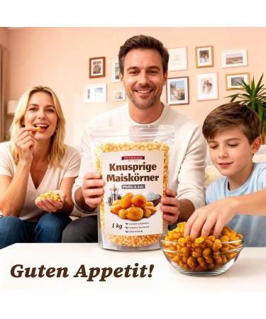 Feinw lder 1 kg de grains de ma s grill s extra croustillants Collation de ma s grill e sal e pour les f tes ou en d placement Collation de ma s grains de ma s (1 kg poivre et sel) - Buy Online on GoSupps.com