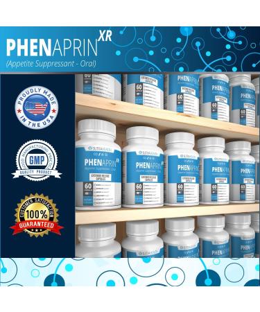 PhenAprin XR Maximum Strength Appetite Suppressant - 2-Pack Diet Pills for Weight Loss Boost Metabolism - 120 Blue/White Capsules for Men & Women - Buy Online on GoSupps.com