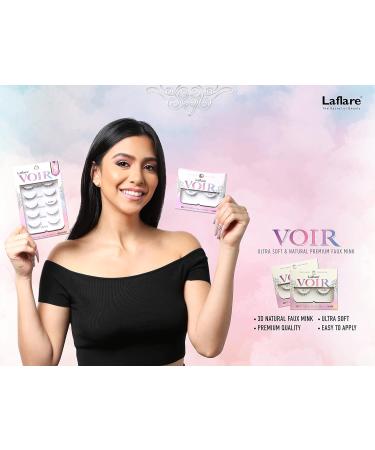 Laflare 3D Nature Faux Mink Eyelashes - Ultra Soft & Natural Looking 5 Pairs Value Pack - Reusable Easy to Apply Wispy & Lightweight - Buy Online on GoSupps.com