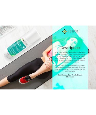 MaxGuard All-Natural Deodorant for Men & Women | 24-Hour Odor Protection | Aluminum-Free Baking Soda-Free | Roll-On | Non-stain Non-irritating Formula | Healthier Long-Lasting Freshness | 3oz - Buy Online on GoSupps.com