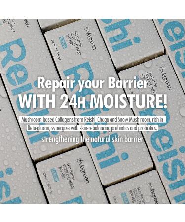 VEGREEN Skin Barrier Reishi Face Serum | Hydrating Korean Moisturizer with Mushroom Extracts & Lactobacillus - Glass Skin Serum for All Skin Types - 1.69 oz - Buy Online on GoSupps.com