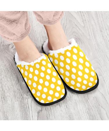 RPlife Spa Slippers - Green Watercolor Cactus & Multicolored Soft Slippers for Women | Comfortable House Guest Slippers in Large Yellow with White Dots - Buy Online on GoSupps.com