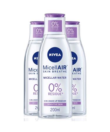 Nivea Daily Essentials Sensitive 3-in-1 Micellar Cleansing Water - 200 ml Pack of 3