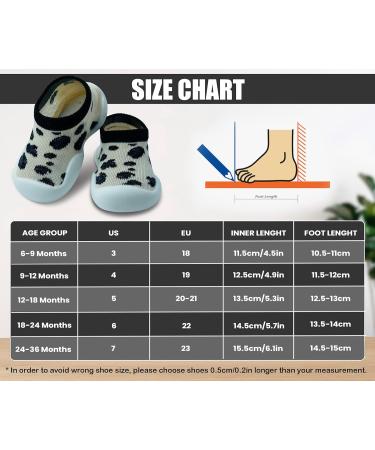 Dookeh Baby Shoes Soft Sole Sneakers 9-12 Months - Leopard Print | Toddler Infant Boys Girls First Walking Shoes - Buy Online on GoSupps.com