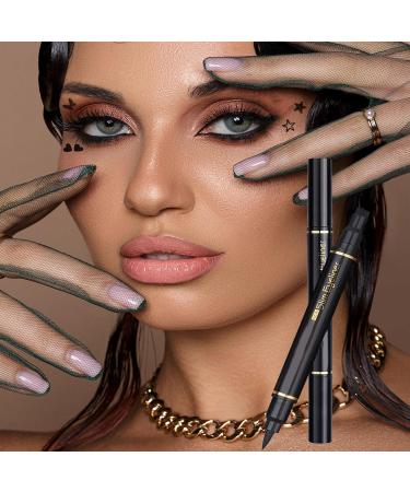 Eyeliner Pencil in Stamp Form | Winged Effect Stamp for a Feline Look - Waterproof Non-Slip Women's Cosmetic for Travel Dates Weddings Parties - Buy Online on GoSupps.com
