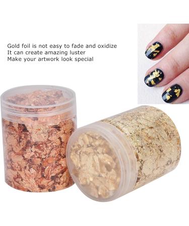 Manicure Gold Foil Plastic Storage Box 5g Sturdy Gold Foil for Acrylic Paint Nail Art Manicures Photo Frames - Buy Online on GoSupps.com