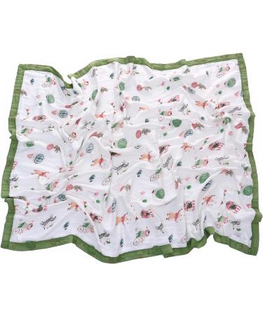 Amo Nenes Baby Swaddle Blanket | Large 110x150 cm Muslin Cloth | Soft Breathable Bamboo Cotton Wrap for Newborns | Double Layer Animals Print - Buy Online on GoSupps.com