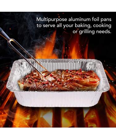 Aluminum Pans 9x13 Disposable (30 Pack) - Half Size Steam Table Deep Pans for Cooking, Heating, Storing - Tin Foil Pans - Buy Online on GoSupps.com