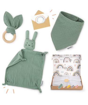 R uberella Baby Gift Set for Boys & Girls - Includes Gift Card Comforter Teething Ring & Mint Bib - Perfect Newborn Present - Buy Online on GoSupps.com