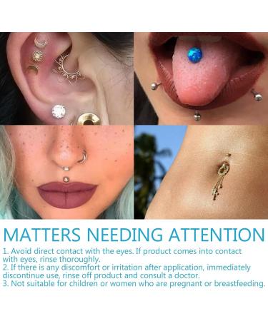  Bvizyelck Body Piercing Care Spray - 30ml Cleaning Solution to Shrink Bumps Saline Spray Soothing Mist for Piercings Cleans & Soothes Keloid Lumps Ears & Nose - Buy Online on GoSupps.com