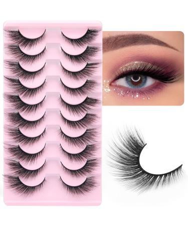 Zenotti L Curl Natural Look False Eyelashes - Wispy Cat Eye Strip Lashes for Fluffy Volume - Faux Mink Extensions for Fox Eye Look - Buy Online on GoSupps.com