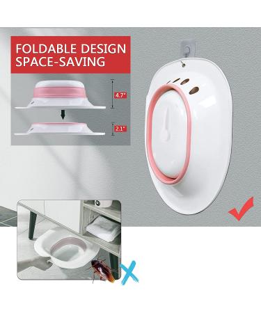 Foldable Sitz Bath with Flusher Pink - Postpartum & Hemorrhoid Relief - Buy Online on GoSupps.com
