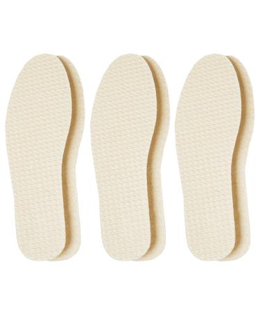 3 Pairs of Ultra-Thin Insoles Charcoal Cork Sole Sweaty feet Odor Removal Washable Shoes Deodorant Insoles Women 14 Men 12 (Apricot Rough Grain)