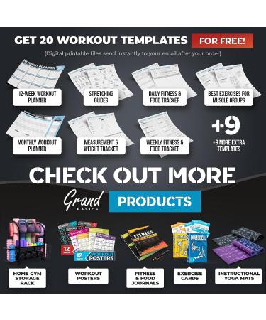 Yoga Mat with 75 Illustrated Poses & Stretches + Carrying Strap | Non-Slip Extra-Thick Mat for Men and Women | Beginner-Friendly | Blue/Purple (68 x 24) - Buy Online on GoSupps.com