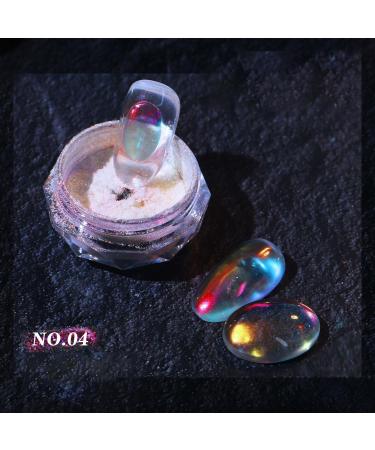 Buy 2 Jar Nail Powder Set Aurora & Mermaid Dazzling Glitter for DIY Nail Art | Glazed Donut Mirror Effect Powder & Sponge Stick - International Shipping - Buy Online on GoSupps.com