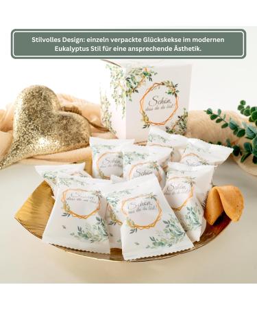 Buy Lucky Treat Eucalyptus Cookies - 12 Piece Box with Loving Messages | Perfect for Weddings & Baptisms | Made in Germany | International Shipping Available - Buy Online on GoSupps.com