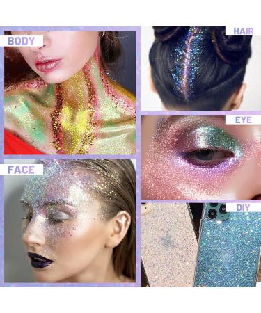 Pheral Galaxy Blue Roll-On Body Glitter Gel | Color Change Festival & Rave Accessories | Holographic Hair & Face Glitter | Sparkle Halloween Makeup - Buy Online on GoSupps.com
