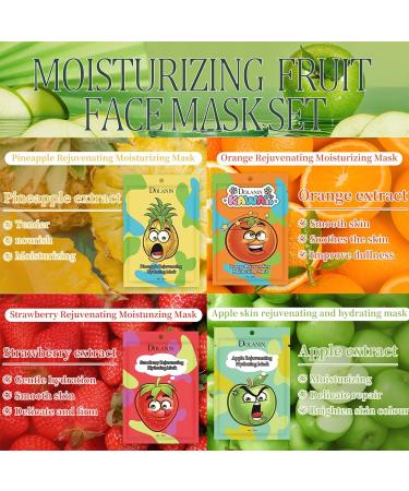 Face Mask Set Skin Care for Teenage Girls - Moisturizing Fruit Sheet Mask to Rejuvenating & Smoothing - Face Masks Skincare to Solve Skin Problems & Improve Skin Quality - Gift Set for Women (Set D) - Buy Online on GoSupps.com