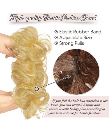 RUWISS Informal Hair Pick - 100% Real Hair Rose Dot Scrunchies for Women | Golden Blonde | 1 Piece - International Shipping - Buy Online on GoSupps.com