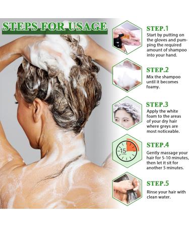  GMOLARSUSCO Dark Brown Hair Dye Shampoo 3 in 1 for gray hair 100% gray coverage for women and men herbal ingredients color shampoo in minutes 500 ml - Buy Online on GoSupps.com