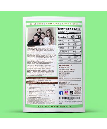 Paulinas Keto Chocolate Brownie Cake Mix  Just 1g Net Carbs Per Serving  Gluten Free  Low Carb  Diabetic & Paleo Friendly  Sugar Free Dessert  Non-GMO  Easy To Make  16 Servings - Buy Online on GoSupps.com
