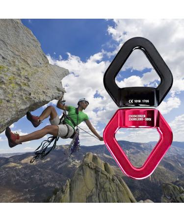 Swivel Connector 30kN - Jiameiyi 360 Rotator Swing Spinner | Outdoor & Indoor Safety Aluminum Alloy Climbing Rotor - Black - Buy Online on GoSupps.com