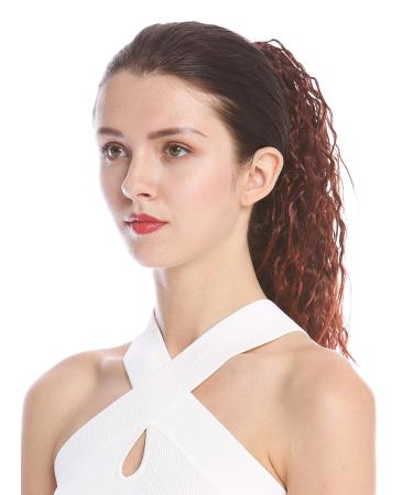 Buy Wig Me Up-237-V-4T350 | 50cm Brown-Red Mix Afro Rasta Braid Ponytail with Lured Curls - International Shipping Available - Buy Online on GoSupps.com